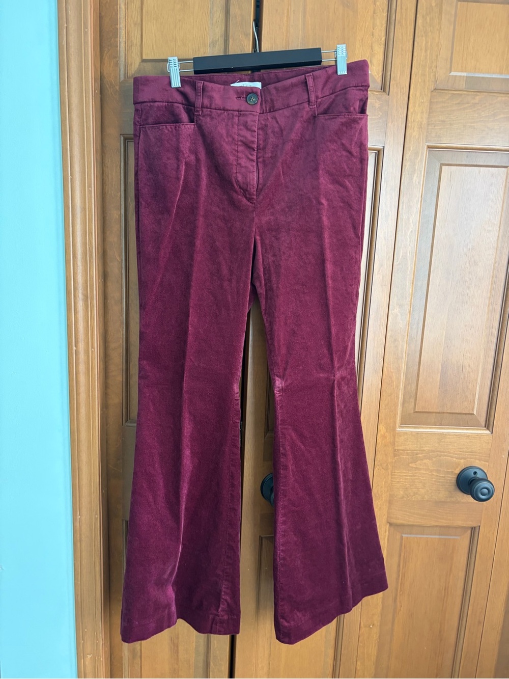 LOFT Women’s Burgundy Corduroy Flare Pants